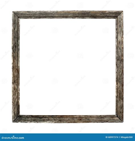 Square Wood Frame Isolated On White Stock Photo Image Of Design