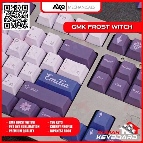 KEYCAP KEYCAPS CHERRY GMK FROST WITCH PBT DYE SUB Rumah