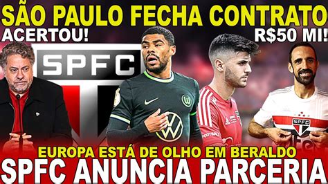 Acertado Spfc Fecha Parceria E Anuncia Novidade Europa De Olho Em