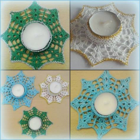 St Pky T St Crochet Christmas Ornaments Crochet Candle Holder