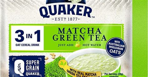 Quaker Oats In Matcha Green Tea Sachets G