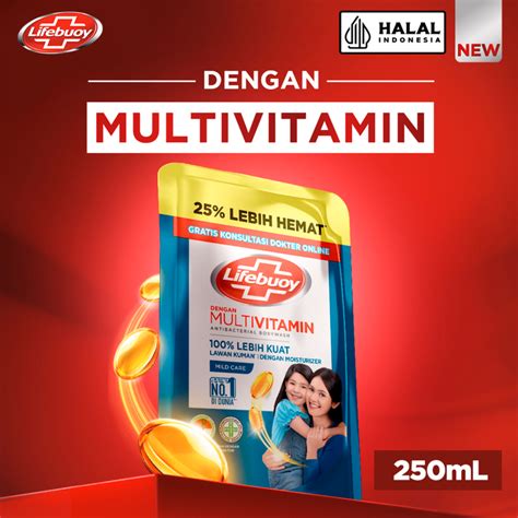 Jual Lifebuoy Sabun Mandi Cair Antiseptik Mild Care 250Ml Shopee