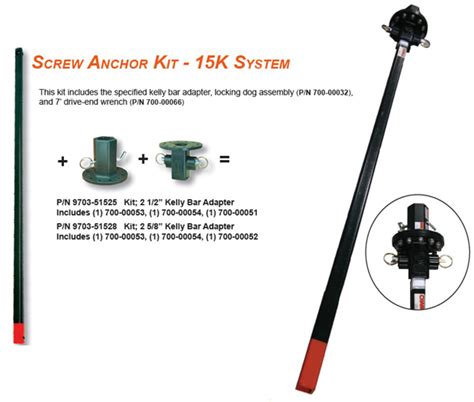 Hubbell Power Systems See Kit Description Screw Anchor Kit 15k System