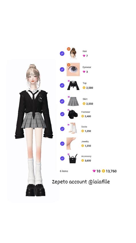 Zepeto Fashion Ropa Estilos Combinaciones