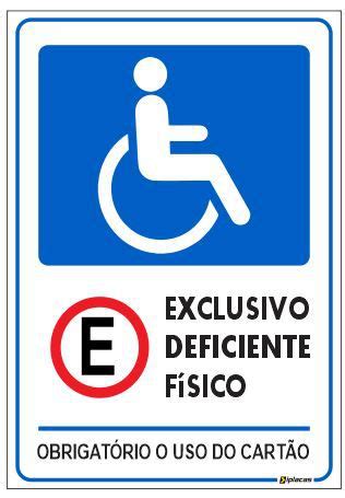 Placa Estacionamento Exclusivo Deficiente Físico Obrigatório Uso do