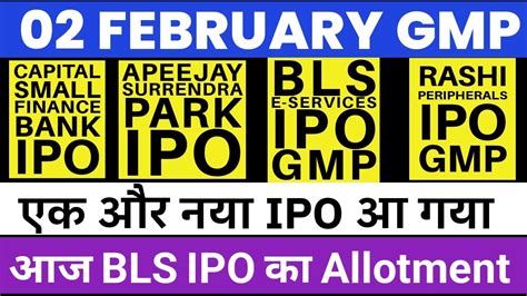 Bls E Services Ipo Gmp Apeejay Surendra Park Ipo Gmp Rashi