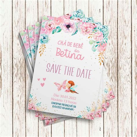 Convite Save The Date Jardim Encantado Fadas E Borboletas