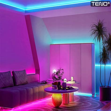 Kit Banda Led Rgb Teno® Inteligenta Cu Intensitate De Lumina Si Culori