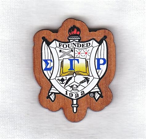 Wood Mini Crest Sigma Gamma Rho 15 Crest Peel And Etsy