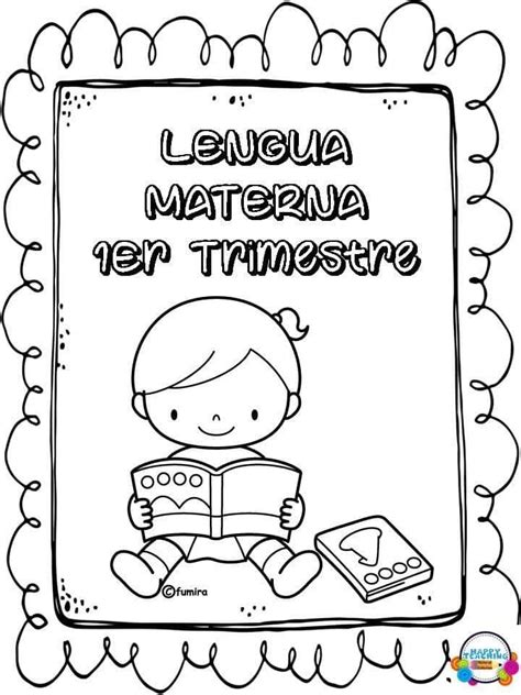 Dibujos De Portada Cuaderno Lengua Para Colorear Vsun