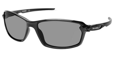 Harley Davidson® Mens Modern Sport Sunglasses Shiny Black Frame And Smoke Lenses Wisconsin