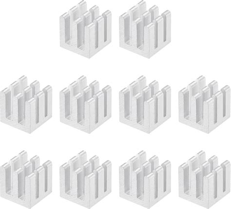 Amazon uxcell ヒートシンク 10x10x10mm 自己接着 アルミニウム 電子ラジエーター ICMOS用 シルバートーン