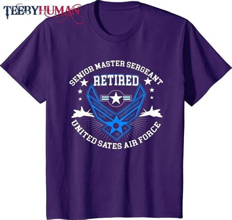 Senior Master Sergeant Retired Air Force Retirement T Shirt Teebyhuman