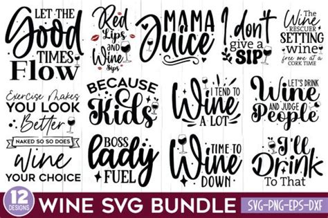 Funny Wine Svg Bundle Graphic By Crafthome Creative Fabrica