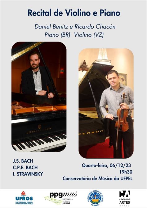 Recital De Violino E Piano Centro De Artes UFPEL