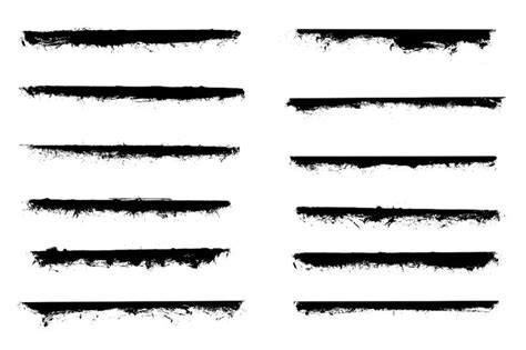 12 Grunge Line Border PNG Transparent Vol 2 OnlyGFX