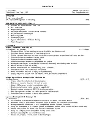 Tariq Deen Resume PDF