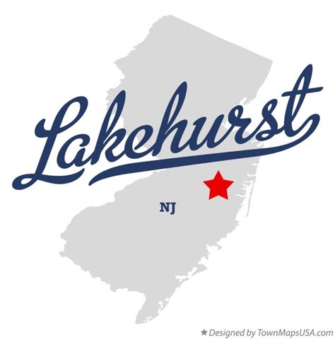 Map of Lakehurst, NJ, New Jersey