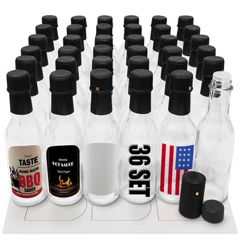 Buy Glass Bottle Hot Sauce Bottles Woozy Bottles Empty Oz Sets