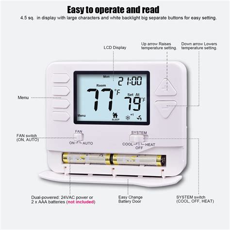 Snapklik Heagstat Day Programmable Thermostat For Home