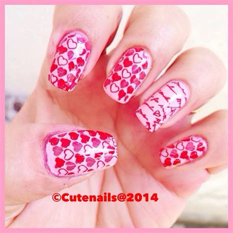 Heart And Love Letter Nail Art See More Nail Designs At