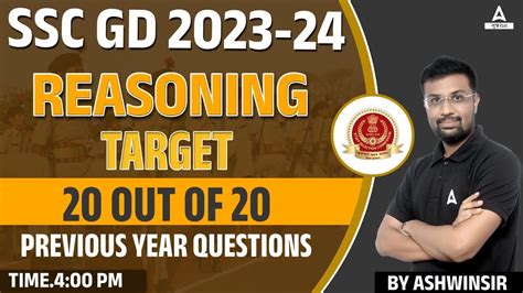 Ssc Gd Reasoning Previous Year Questions Ssc Gd Reasoning Class 2024