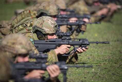 Australian Army Soldiers At Aasam Firing Their Ef88 Assault Rifle 2048