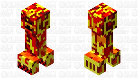 Fire Creeper Minecraft Mob Skin