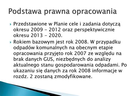 PPT AKTUALIZACJA PLANU GOSPODARKI ODPADAMI DLA WOJ PODLASKIEGO NA