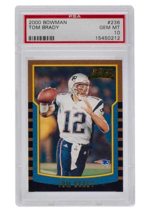 Tom Brady 2000 Bowman 236 RC PSA 10 Pristine Auction