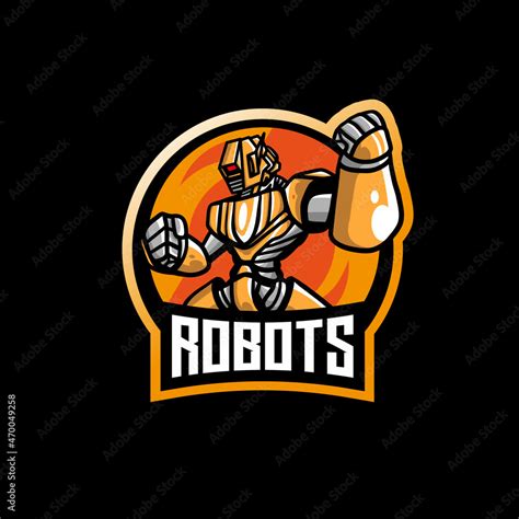 Robot Esport Mascot Logo Illustration Stock Vector | Adobe Stock