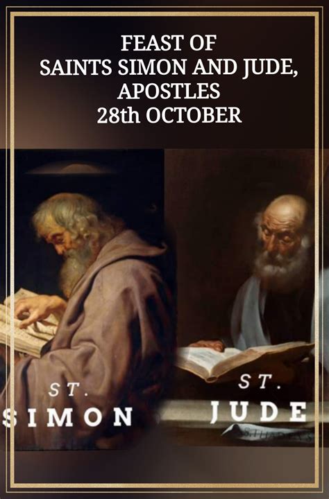 Feast Of Saints Simon And Jude Apostles And Martyrs October