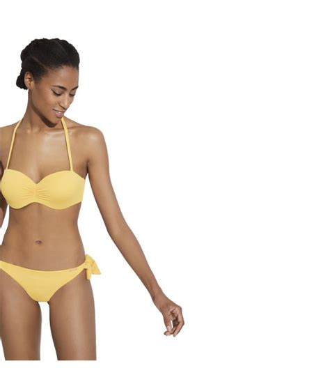 Top Bikini Ysabel Mora Bandeau Push Up Copa B Amarillo