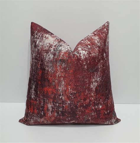 Burgundy Pillow Cover Burgundy Cushion Case Luxury Lumbar Pillow