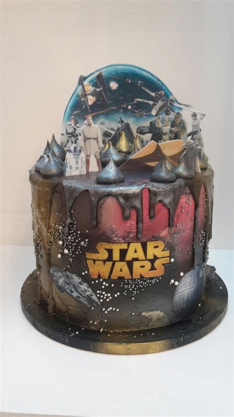 Star Wars Galaxy Drip Cake Lilliolivercakes Co Uk Star Wars Birthday