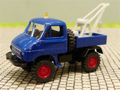 Modellspielwaren Reinhardt Brekina Unimog Abschleppwagen