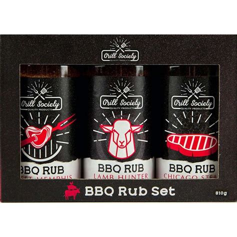 Grill Society Bbq Rub Barbeque Seasoning Set 3pc Woolworths