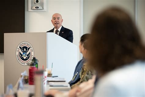 Dhs Secretary Alejandro Mayorkas Gives Remarks At Cisa Tabletop The