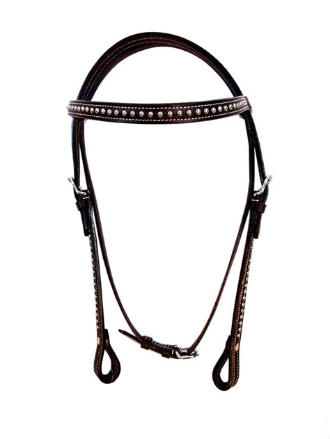 Silver Studded Headstall Barrel Racing Tack Set Trail Western Bridle