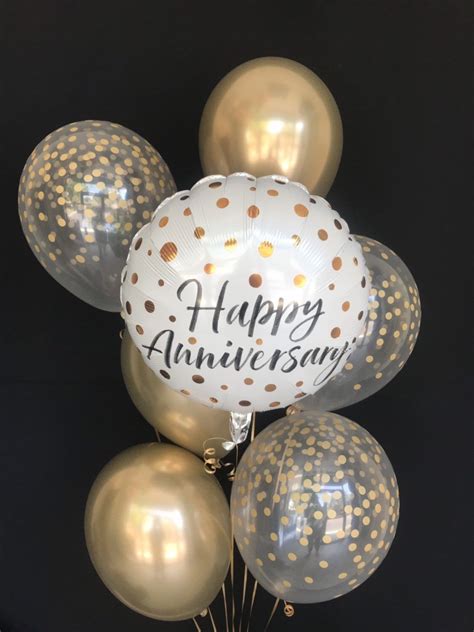 Anniversary Balloons Golden Anniversary Party Decorations Gold Chrome