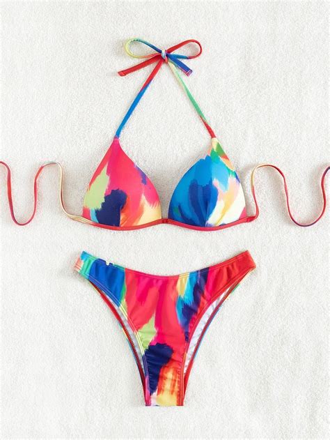 C03U007 KOMPLET BIKINI MULTI WZORZYSTY SHEIN M 13573959334