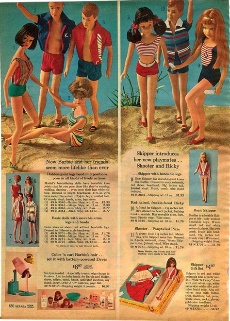 Advert Barbie Ken Midge Allan Skipper Skooter Ricky Doll Fashion