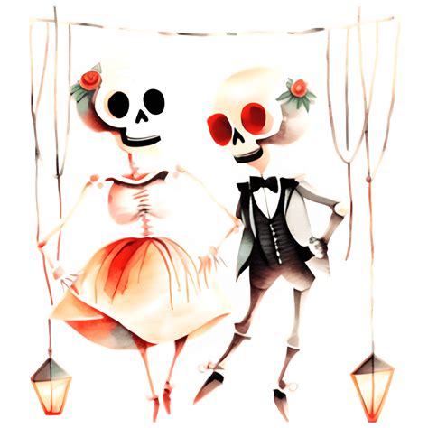 Whimsical Skeletons Dancing Creative Fabrica