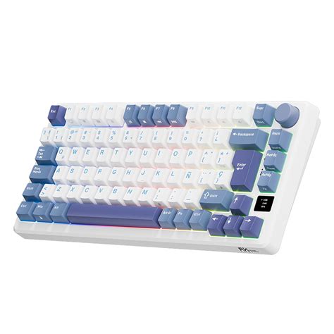Teclado Mec Nico Royal Kludge Rkm Tri Mode Silver Switch Hot Swap Para Juegos
