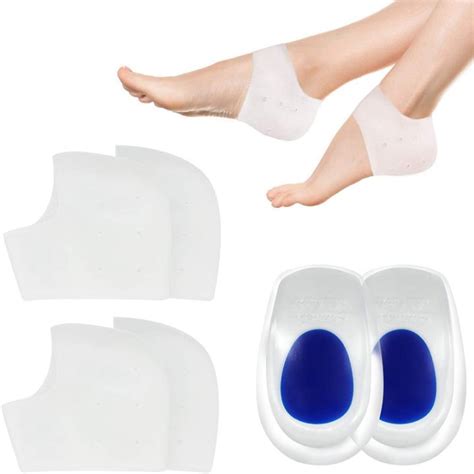 Pairs Heel Cups Plantar Fasciitis Inserts Pads Gel Heel Cushion