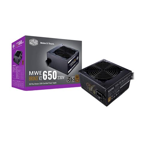 Power Supply Cooler Master Mwe 650 Bronze V2 230v 650w 80 Plus Bronze