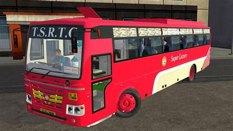 Tsrtc Super Luxury Bus Mod Released For Bussid Youtube