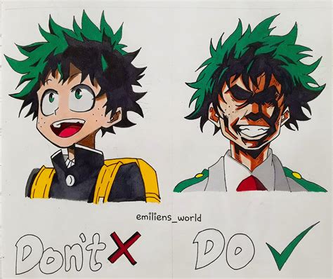 How To Draw Deku From My Hero Academia Really Easy Drawing Tutorial