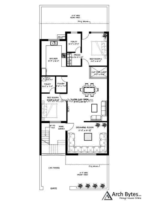 House Plan For 30x80 Feet Plot Size