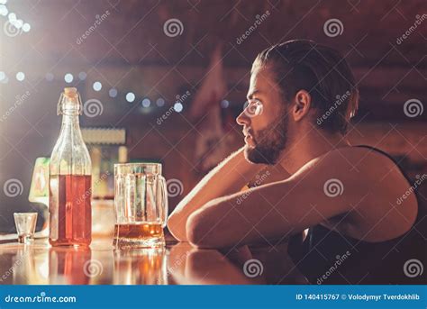 Its Always Better To Drink In Moderation Man Drinker In Pub Alcohol